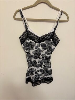 NWT almost famous Floral Lace Cami Tank Top grunge Y2K Whimsigoth